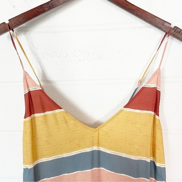 Vix by Paula Hermanny Guadalupe Milos Long Maxi Striped Multicolor Dress Medium - Picture 5 of 12